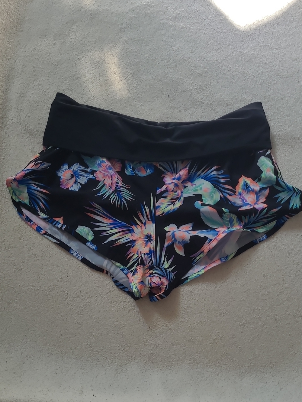 George Floral Swim Shorts Black & Blue Size Large Like New